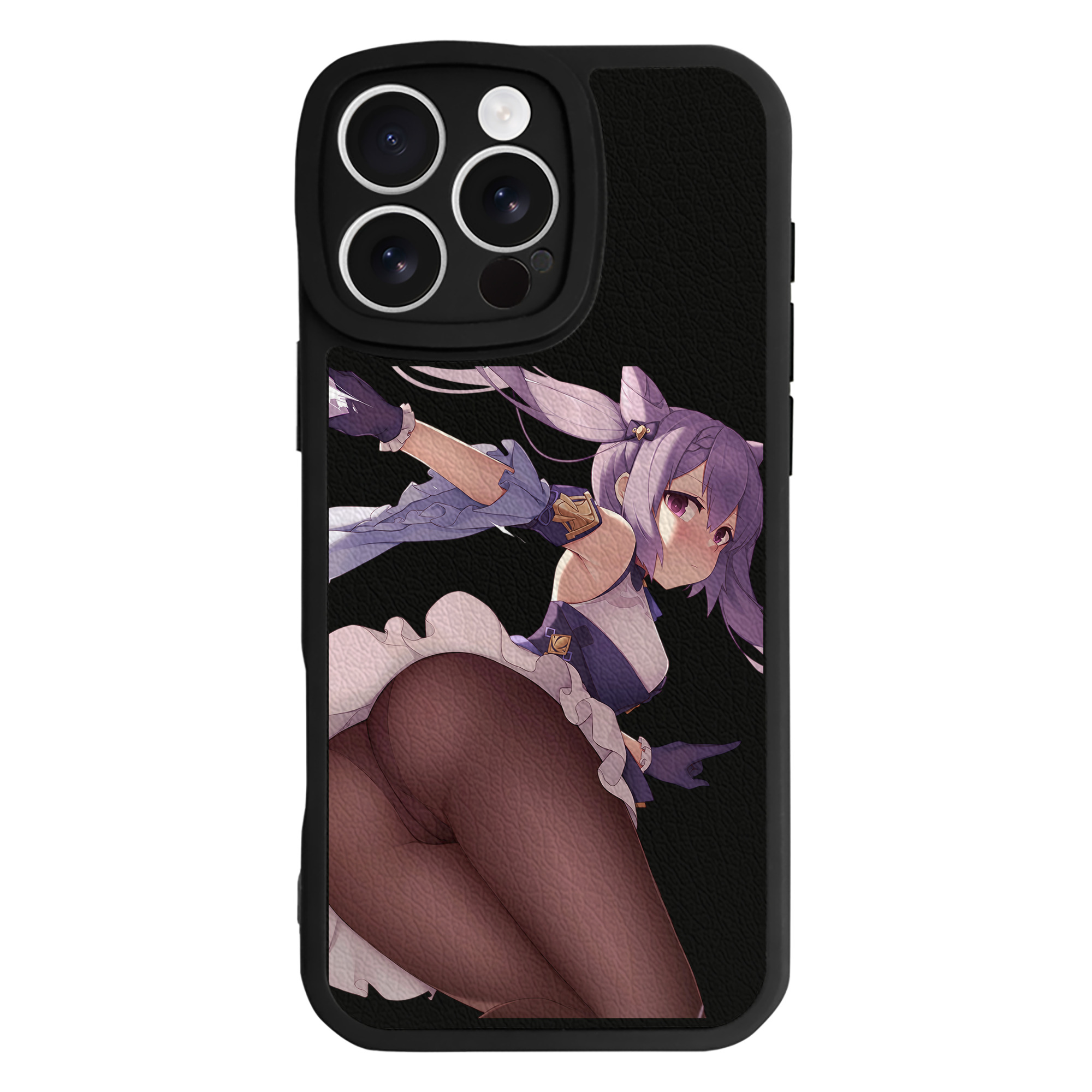 げんし神 刻晴 こくせい genshin Kokusei 【iPhone 16シリーズ対応】シリコンスマホケース（レザー調） 材質：シリコン